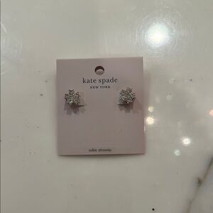 NWT Kate Spade Gleaming Garden Sparkling Silver Floral Studs